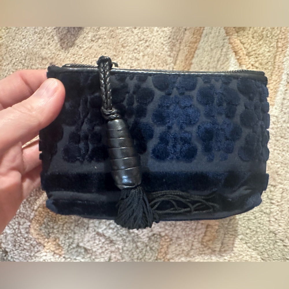 Bottega Veneta small velvet clutch pouch